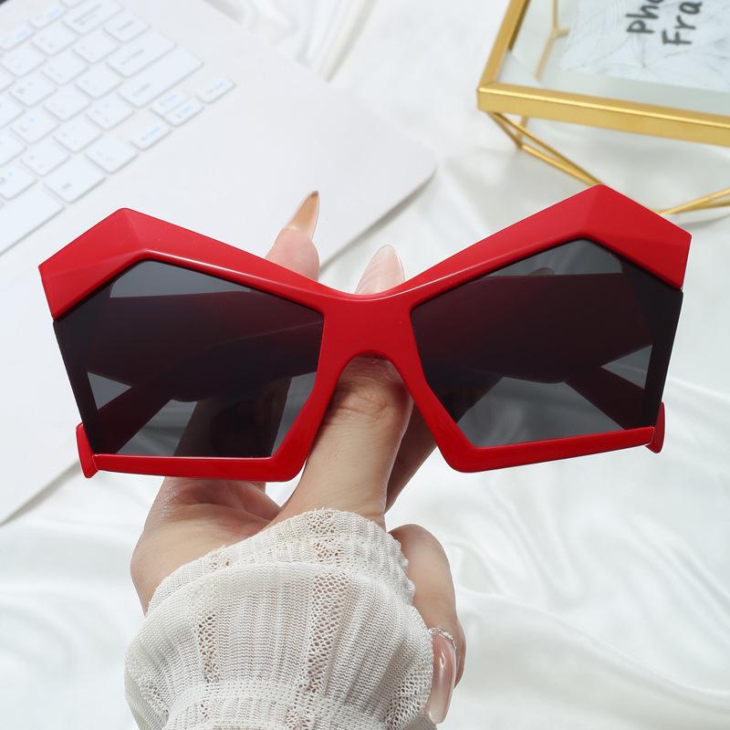 New Vintage Cat Eye Sunglasses Women Men Square Sun Glasses Big Eyewear  for Male Female Special Shaped Glasses