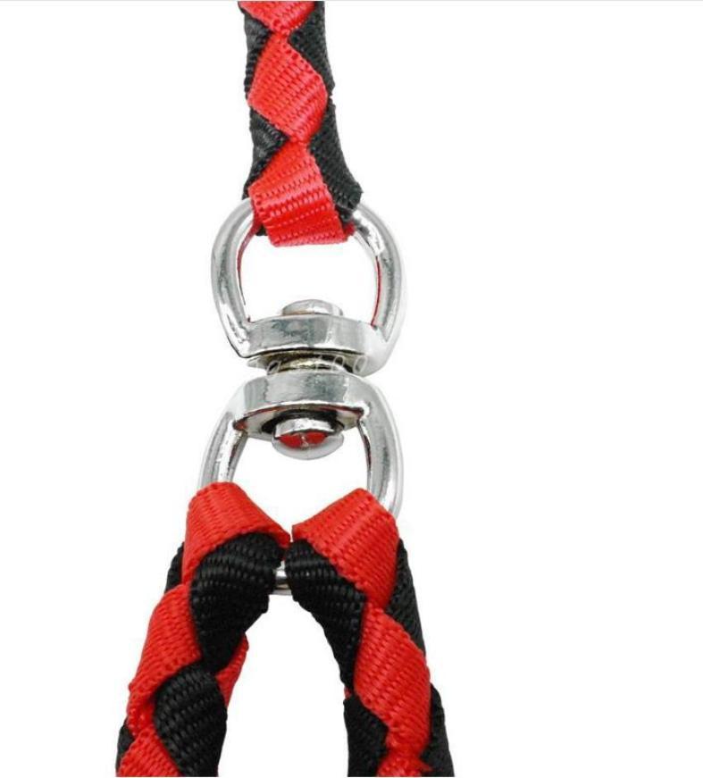 Two-color one-drag two traction with dog chain dog rope pet traction ...