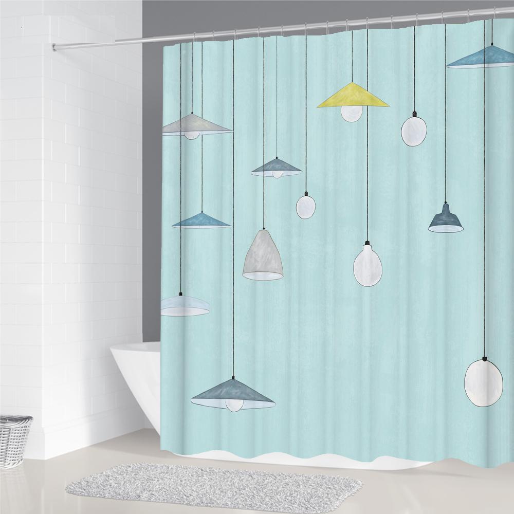Bathroom Curtain Modern Simple Pattern Home Decor Waterproof Polyester Shower Curtains Bath Screen 180*180Cm & 180*200Cm