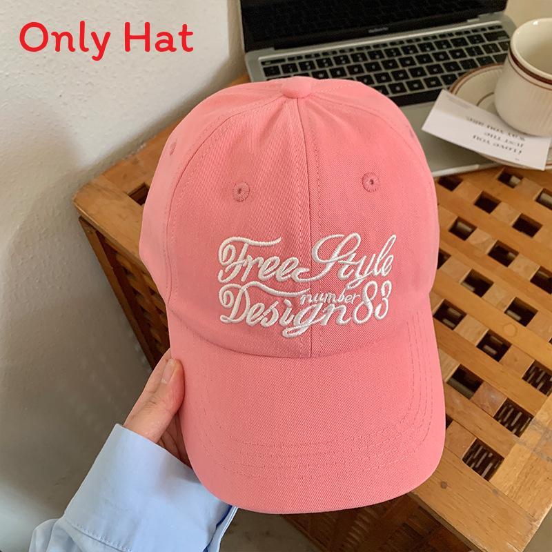 Vintage Embroidered Letter Baseball Cap For Women Spring Summer Sun Protection