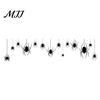 Spider Decoration Halloween Static Window Cling, Black Silhouette Glass Wall Sticker, No Residue Self-Adhesive Decal Spooky Decal, Decor