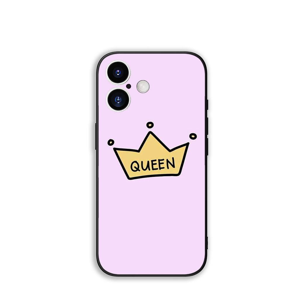 For Samsung Galaxy A55 A54 A25 A36 A17 A26 A35 A33 A34 A14 A37 S8 S9 S20 S21 FE S10 Plus Case Queen King Couple Novelty Fundas