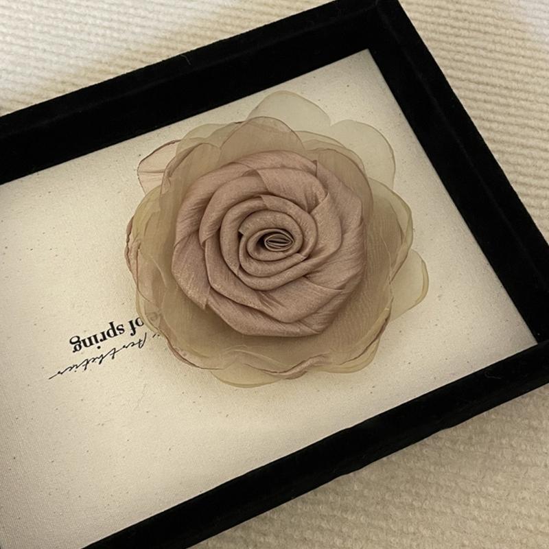 Elegant Flower Brooch Hair Clip Flower Hairpin Stylish Accessory Fashion Lapel Pin Headpieces Gift for Fashion Lover