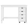 Desk Cabinet Set 2 Pieces White Solid Pine Wood