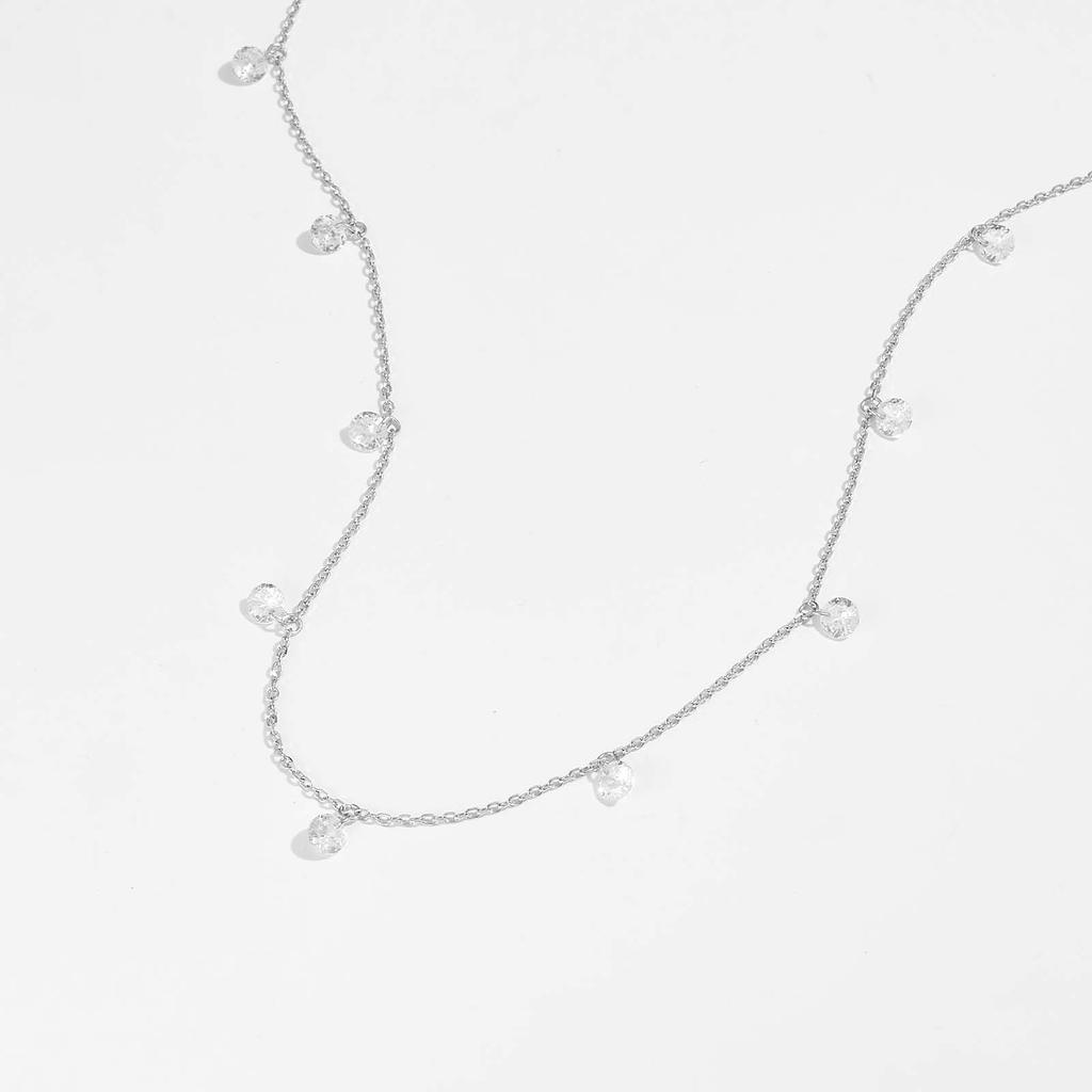 ANDYWEN Collier à longue chaîne en argent Sterling 100% 925, 4mm, breloque en Zircon, bijoux fins de mariage pour femmes, 2024