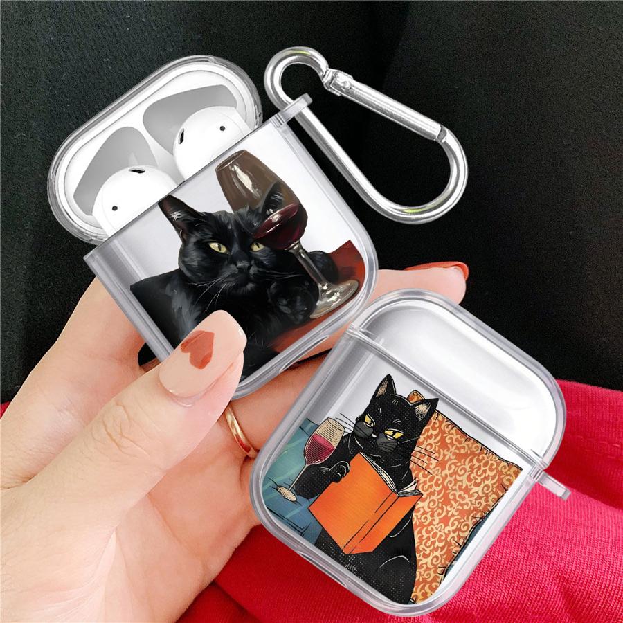 Clear Earphone Cases Cover Case For Airpods 2 Pro3 Pro2 4 1 Pro 3 Creative Kitten