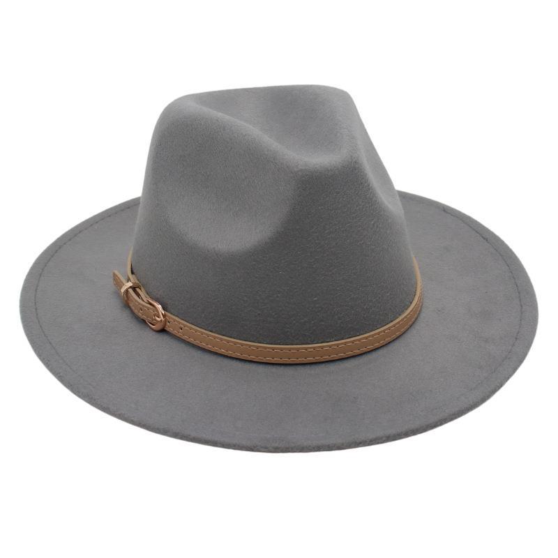 British Top Hat Punk Jazz Hat Men'S And Women'S Stage Felt Hat Performance Woolen Hat Fedora Hat Elegant Gambler Hat