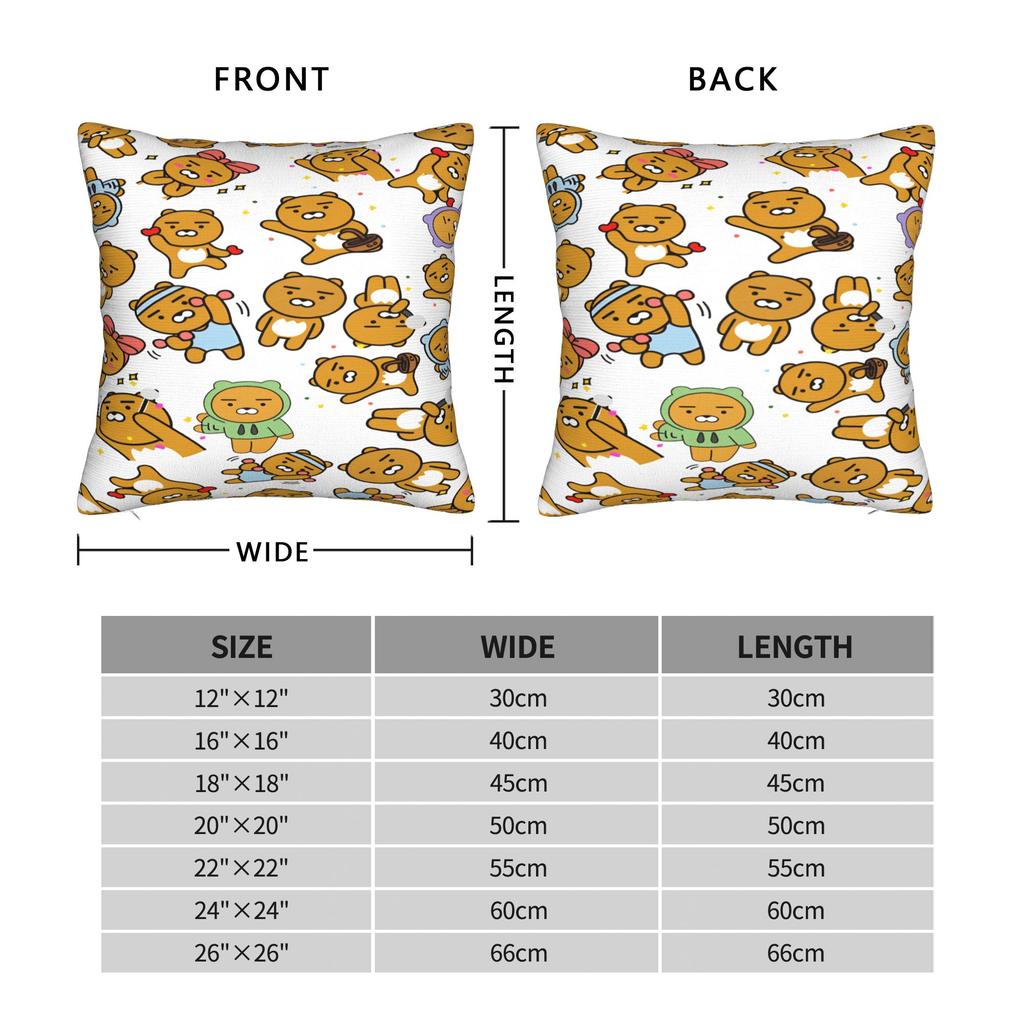 K-Kakaos F-Friends Choonsiks Pillow Case  Comfy Pillow Cover Novelty Cushion Cover For Wedding Party Home Decor