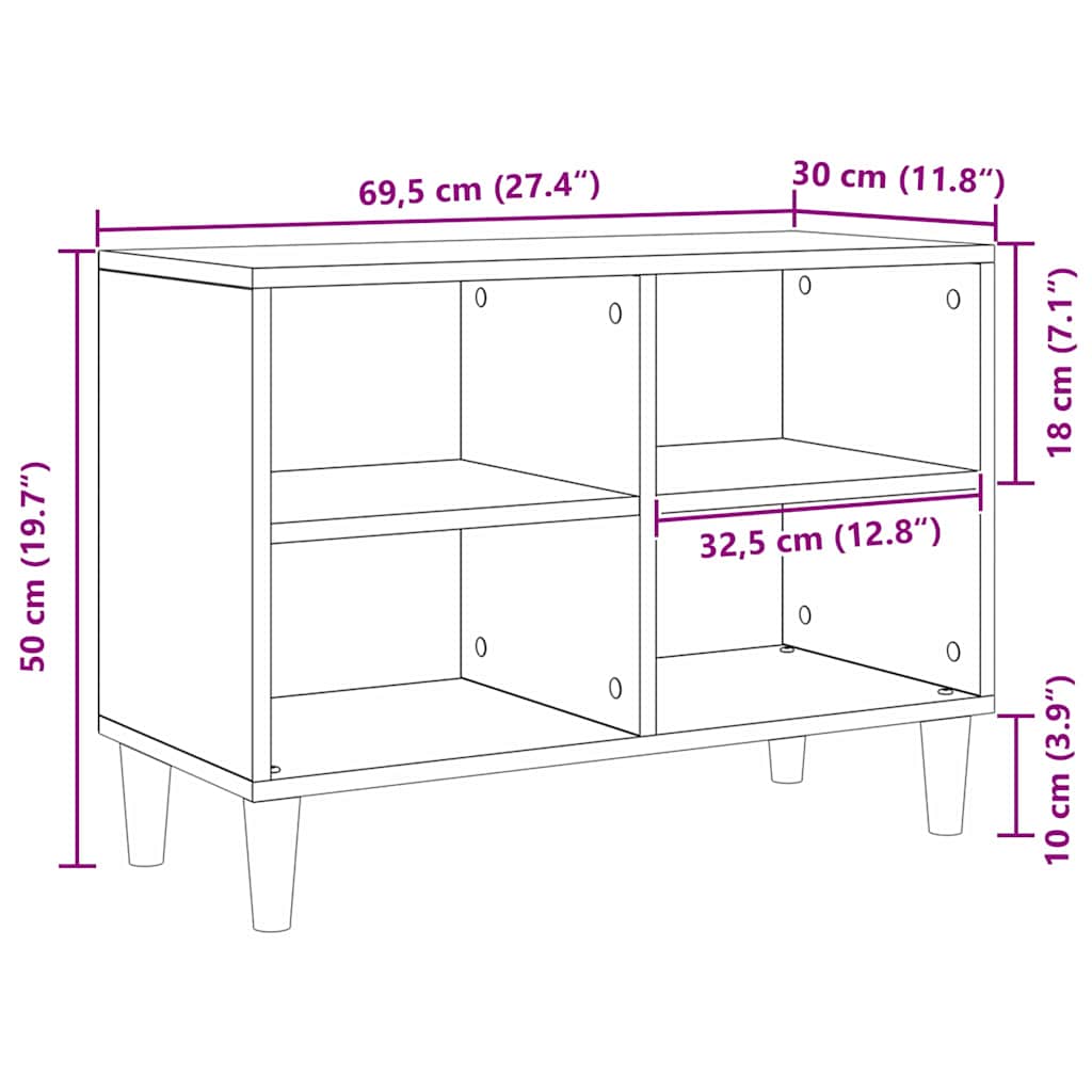 TV Stand Artisan Oak 69.5 x 30 x 50 cm Particleboard