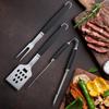 Professional 3 Piece BBQ Tool Set Stainless Steel Turners Tongs Meat Fork Kitchen Grilling Accessories Dishwasher Safe