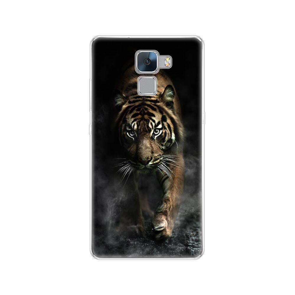 

Чехол для телефона для huawei Honor 7, мягкая силиконовая задняя крышка из ТПУ, полная защитная крышка на 360 градусов с принтом, прозрачный чехол с изображением кошачьего цветка huawei Honor 7