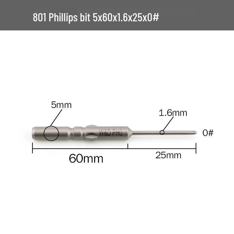 801 Electric Screwdriver Bit W&D 4mm Phillips Screwdriver, 5*60*3, 4C Imported Steel