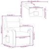 Massage Recliner with Rising Assistance Burgundy Fabric
