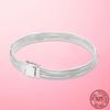 Armbånd 925 Sølv & Rosegull Kubisk Zirkonia Lås Refleksjon Armbånd for Kvinner Armbånd Sølvsmykker