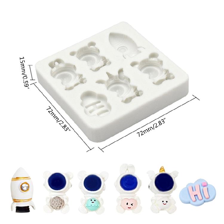 DIY Spaceship Astronaut Baking Mold Birthday Cookie Tools Cake Decorating Tools