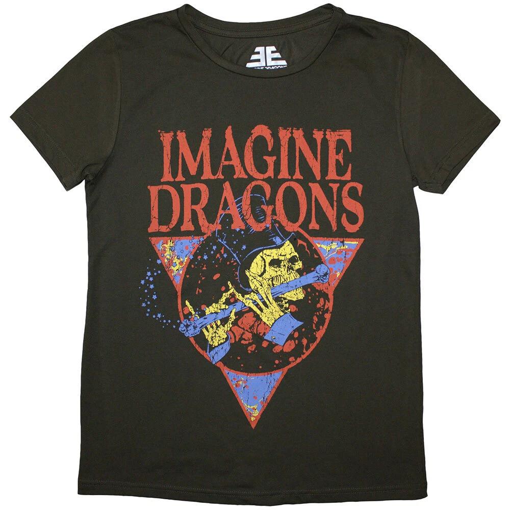Imagine Dragons Ladies T-Shirt: Skeleton Flute (Medium) 3XL