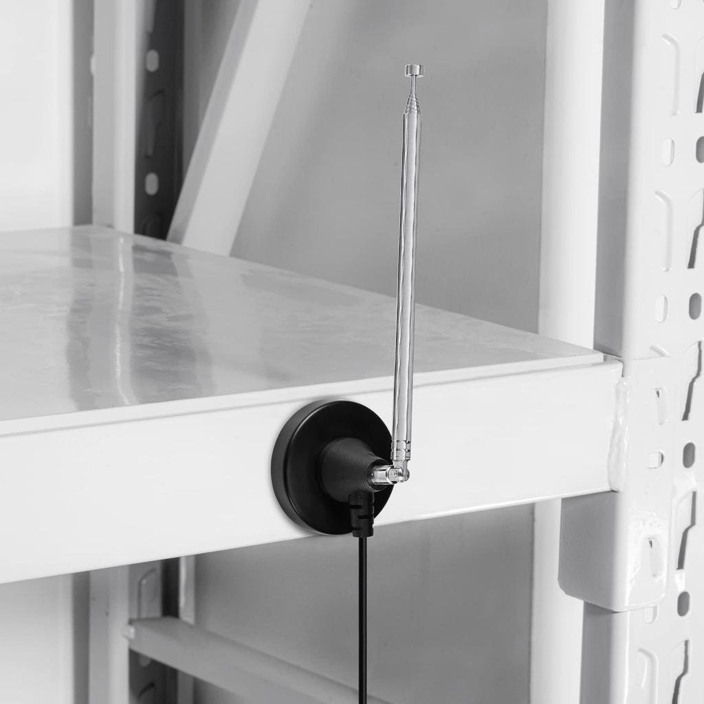 BINGFU FM Radio Antenna Digital Telescopic Indoor Antenna Magnetic Base 3m Extension Cable 75 Ohm for FM Radio Tuner Stereo AV HiFi Receiver