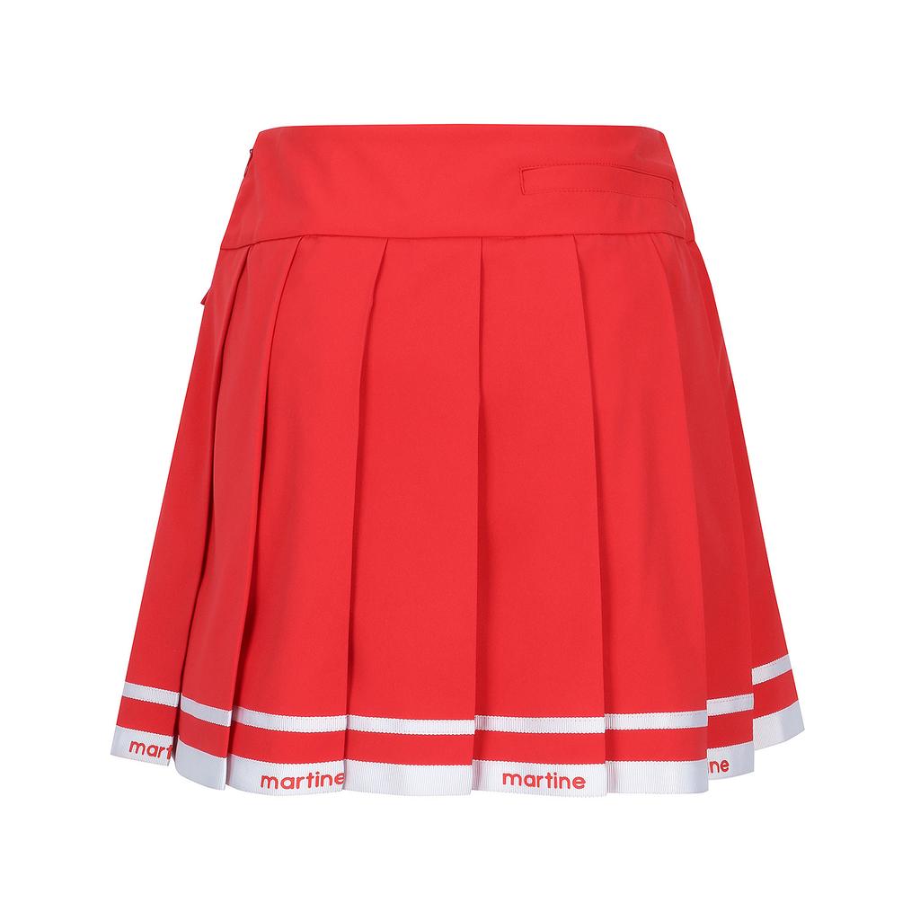MARTINE GOLF Color Line Pleats Culottes_Red