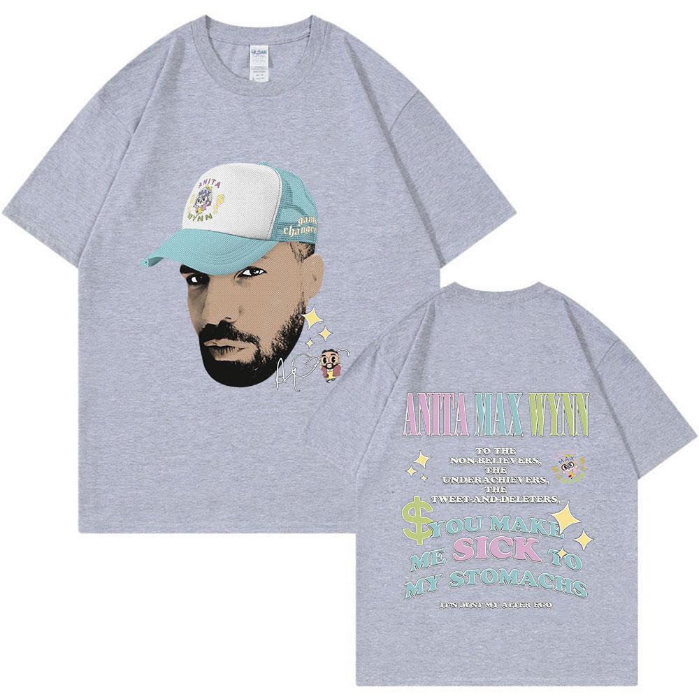 Drake Anita Max Wynn Funny Meme Graphic T Shirt Unisex Women Fashion Hip Hop Oversized Tshirt Casual ONeck Cotton T shirts Tops S
