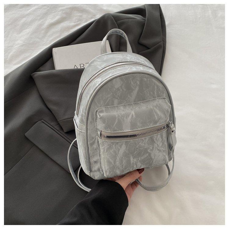Schoolbag Women's High Quality PU Backpack Fashion Trend Tie-Dyeing Craft Small Backpack Travel Cosmetic Bag Storage Fried Street