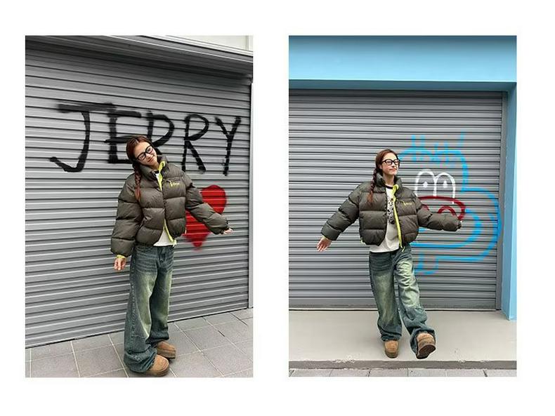 American Retro High-Street Washed Loose Straight Men's Wide-Leg Jeans