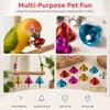 20pcs Metal Construction Bird Bells Iron Material Craft Bells Colourful Chew Toy Bells  For Parrots