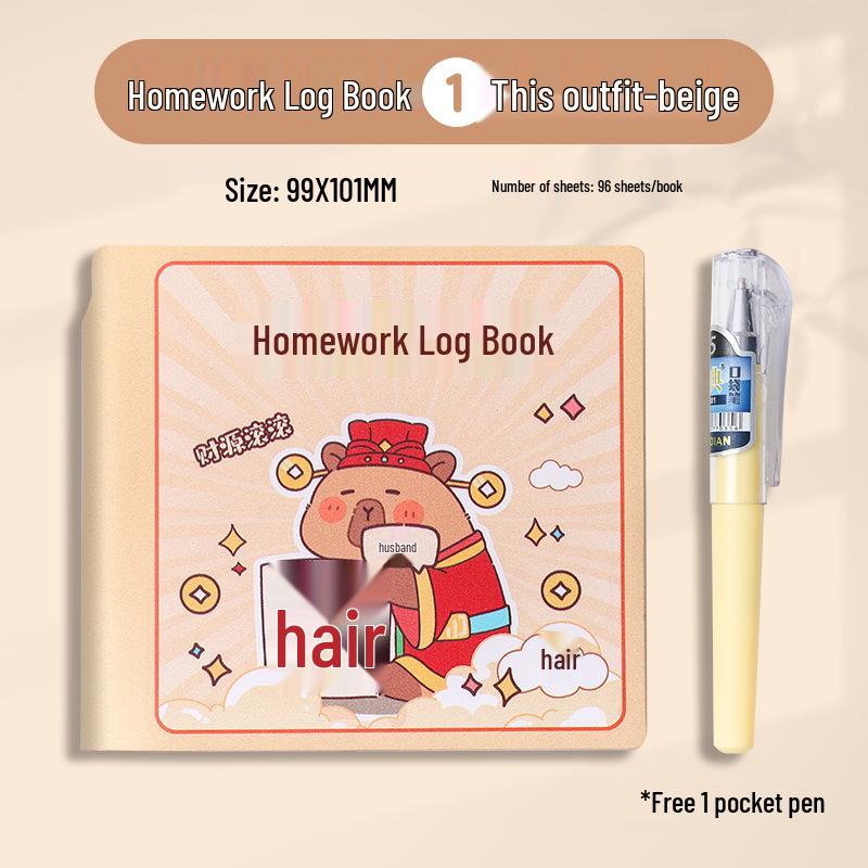 

Капибара Твердый переплет Подставка для ручек Блокнот с утолщенной бумагой для студентов