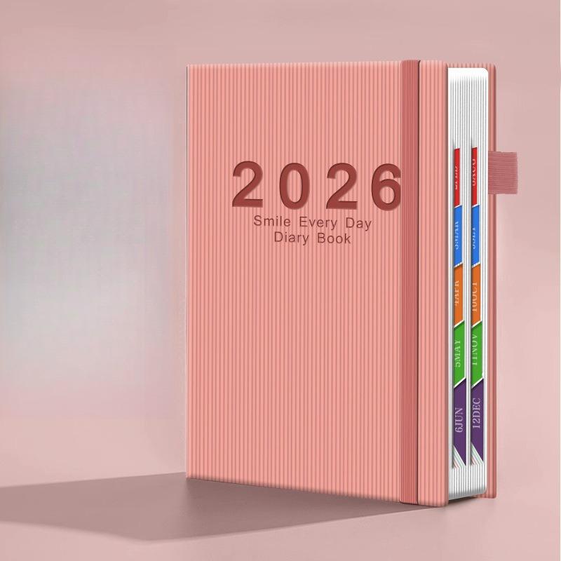 2026 neuer Kalender-Notizblock: Selbstdisziplin-Checkliste, Zeitmanagement, 365-Tage Büroplanungsbuch, Tagesseitendesign