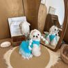 Spring and Summer Fresh Pet Dress - Lightweight Pet Dog and Cat Breathable Puff Sleeve Dress