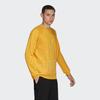 Adidas Big Logo Print Casual Sport Sweatshirt Men Tops Yellow HB5088