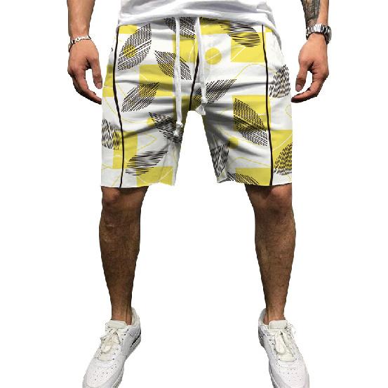 European And American Men'S Summer New 3D Printed Drawstring Loose Sports Shorts Men'S Beach Pants