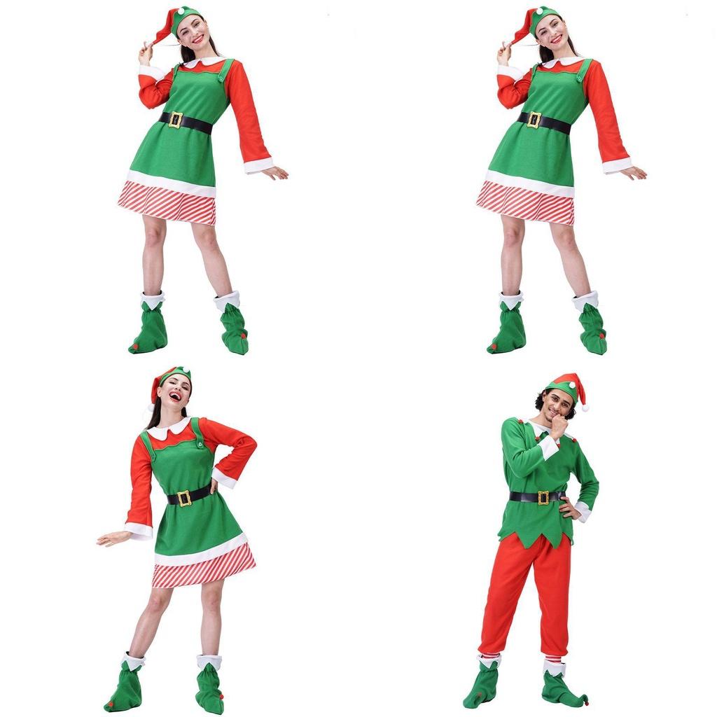 Fantasia de Elfo de Natal para Adultos Roupas de Casal