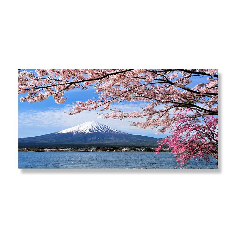 Obraz na plátně Mount Fuji Nástěnné umění Cherry Blossoms in Japan Plakáty a obrazy Krajina Květinové obrazy pro výzdobu obývacího pokoje
