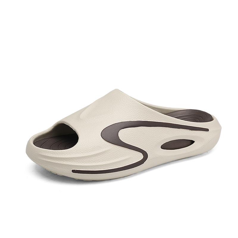 

Летние шлёпанцы, подходящие по цвету, мужские лёгкие домашние пляжные сандалии с толстой подошвой, нескользящая верхняя одежда, тренд, одно слово, перетаскивание 45