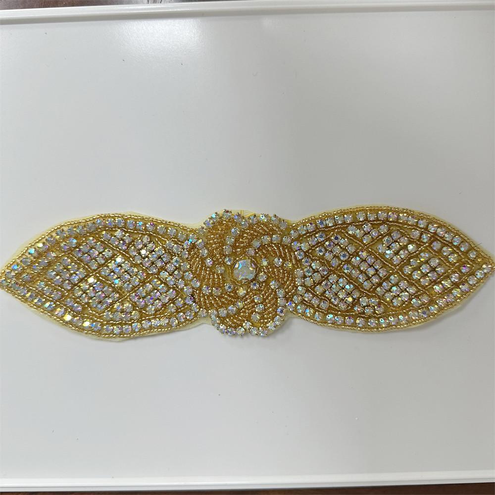1 STÜCK AB Silber Strass Applikation Blumenaufnäher Aufbügeln/aufnähen Hochzeitskleid Zubehör Für Kleiderdekoration