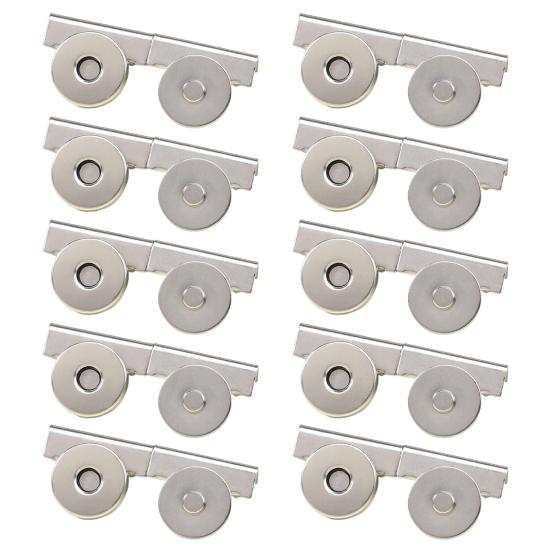 10 Pairs Magnetic Snaps No-sew Snap Buttons Bags Closures Snap Fasteners for Purses Totes Clothing DIY Crafts Leather Goods