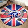 Rangers F.C Round Area Rug,Carpet Rug for Living Room Bedroom Sofa Playroom Decor,Non-slip Floor Mat