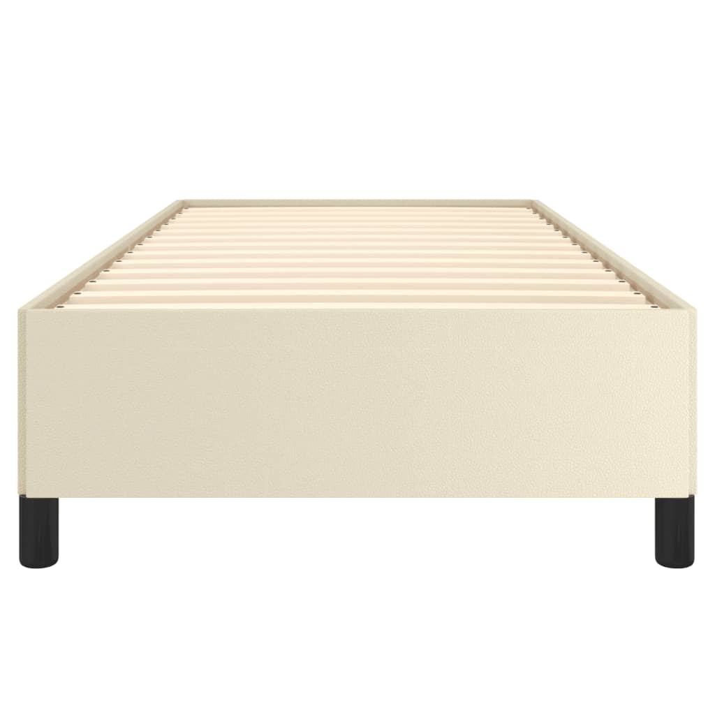 Bed Frame Cream 90x190 cm Artificial Leather