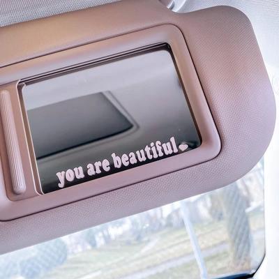 Autocollants de Texte pour Voiture Vous Êtes Belle Décoration Intérieure Rétroviseur Autocollants de Mode Créatifs Sportifs PVC Vinyle