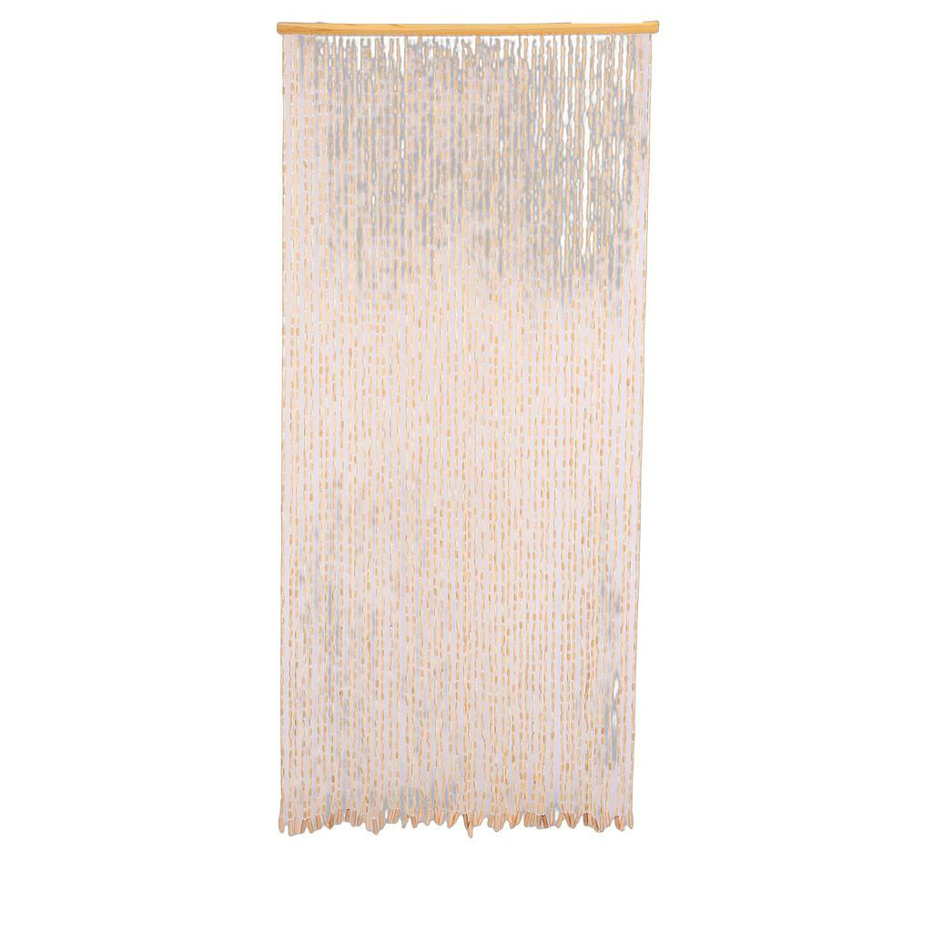 Retro Style Bamboo Strip Curtain, Solid Wood Beaded Curtain, Bathroom, Living Room, Entryway Partition, Door To Door