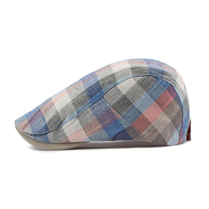 Beret w kratę, męski i damski, kapelusz przeciwsłoneczny, brytyjski, zabytkowy, czapka typu Forward, czapka z daszkiem, czapka gazeciarza, czapka z daszkiem, czapka kierowcy, czapka Ivy, czapka Gatsby'ego, malarza