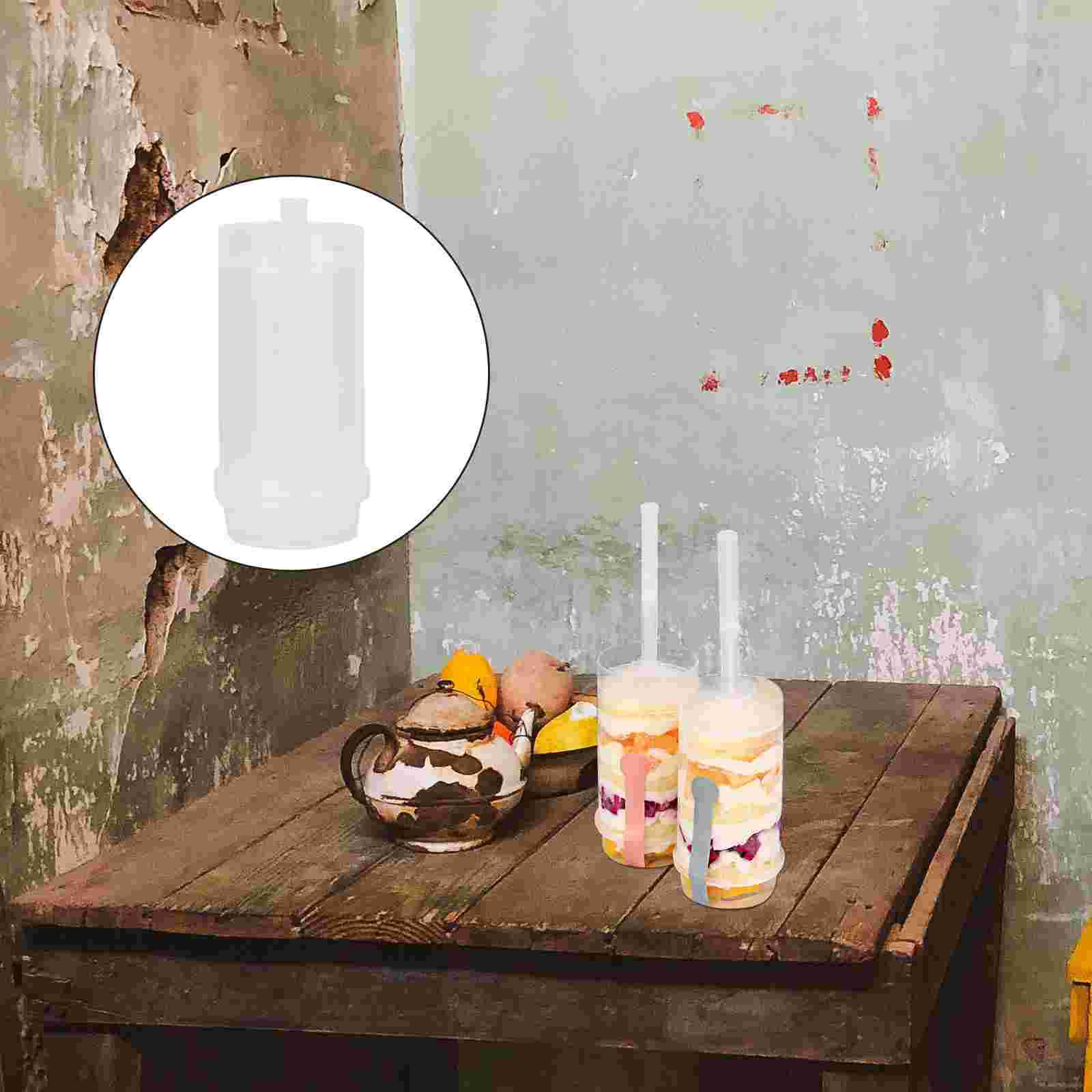 

40 шт. формочки для мороженого Push up Cake Shooter Stand Pushable Holder Containers Cylinder Tools