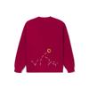 Li-Ning X Disney Winnie The Pooh Cartoon Letter Print Sports Pullover Sweatshirt Unisex Tops Bull-Red AWDS547-3