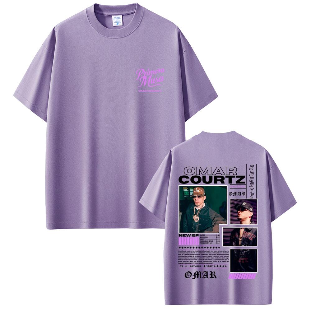 Rapper Omar Courtz Primera Musa Tour 2025 Tshirts Men Women Fashion Hip Hop Oversized T Shirts Mens Casual Cotton Tee Shirt