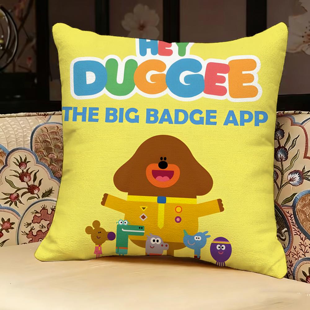 Hey D-duggee Cartoon Pillow Case Pillowcase, Double-sided Printed, Sofa Cushion, Bedroom Headboard Pillow