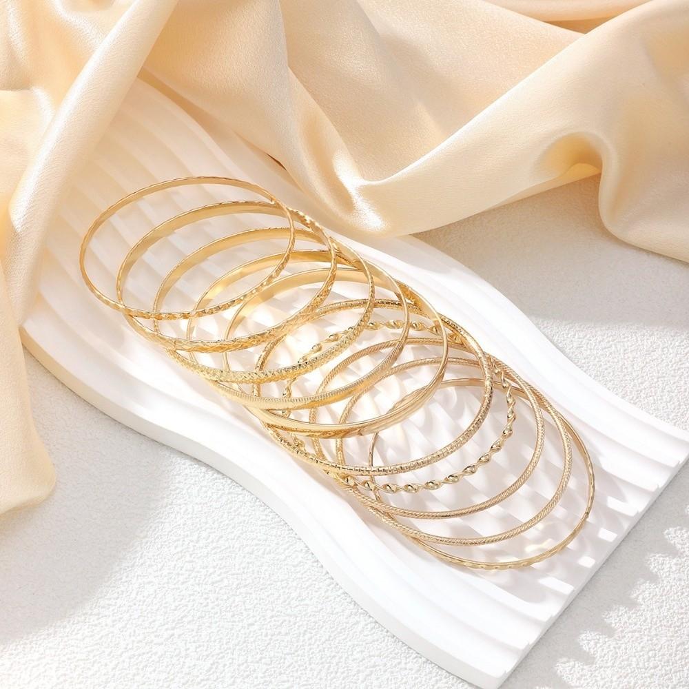 Unique Personality Bracelet Korean Style Hand Jewelry New Metal Bangles Set  Girls