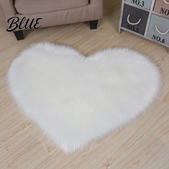 Washable Mats Rug Living Room Soft Texture Water Absorption Mat Strong Love Heart Shape Non-slip