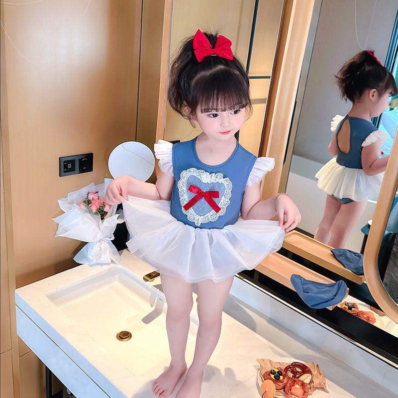 

Super Fairy Quick-Dry One-Piece Swimsuit with Tulle Skirt for Girls Aged 3-6 110 (approx. height 100cm)