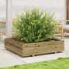 VidaXL Planter 100x100x26.5 Cm Impregnated Pine Wood, Outdoor Planter, Flower Box, Plant Box, Planter of 847322