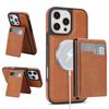 Case for iPhone 16 Pro - Leather/PU, Brown, With Stand